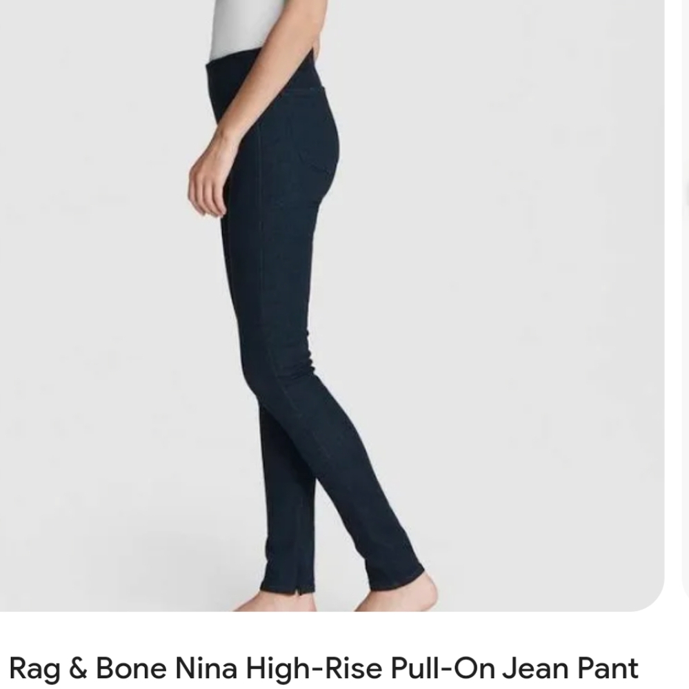 RAG & BONE Nina High Rise Pull On Slim Jeans - Picture 2 of 11